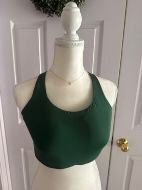 Lululemon Energy High Impact Forest Green Racerback Sports Bra
